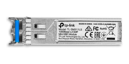 Minigbic Tplink Sfp Tl-sm311ls Módulo De Modo Único P/ Fibra