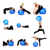 Bola De Pilates 75 Cm + Suporte De Parede