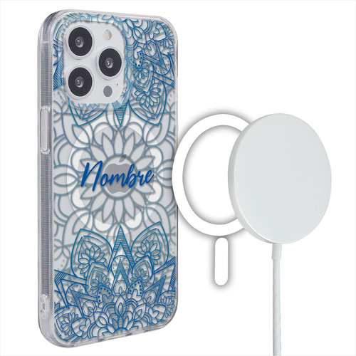 Funda Para iPhone Magsafe Mandalas Personalizada Nombre