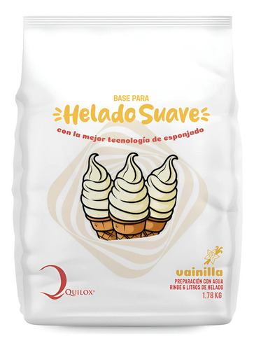 Helado Suave Chocolate, Vainilla O Fresa En Polvo. 24 L