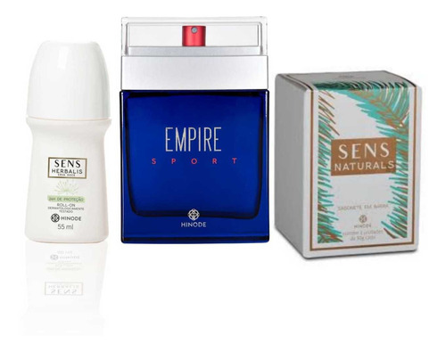 Kit Perfume Empire Sport. Sabonete. Desodorante Herbalis.