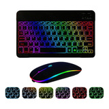 Kit Teclado Inalambrico Recargable Gamer Bluetooth Ratón