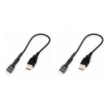 2 Placas Base De 9 Pines Macho A Usb A Macho Externo Para Pc