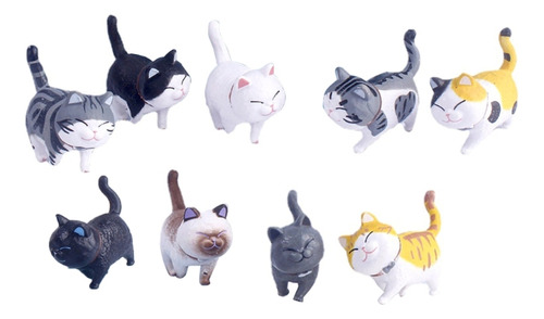 Figuras De Pvc Con Adornos Para Gatos, Figuras De Animales,