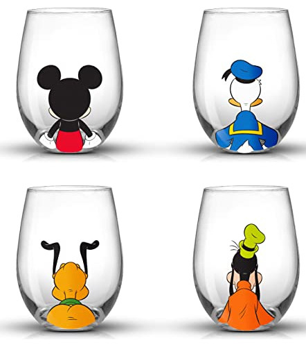 Set De Copas De Vino Sin Tallo Joyjolt Disney Mickey Mouse,