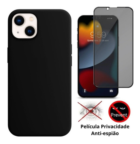 Capinha + Pel. Privacidade 3d Tela Compatível iPhone 13 Mini