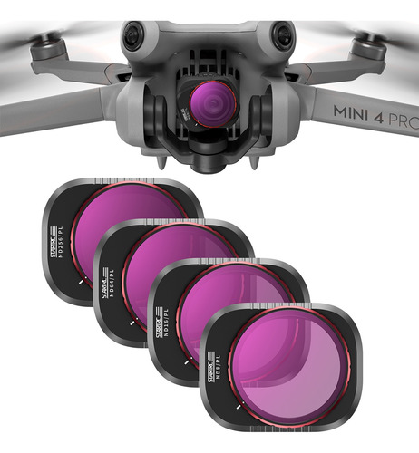 Set Filtros Nd Multicapa Dji Mini 4 Pro Drone 8 16 64 256 Pl