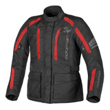 Campera Moto Motorman Venus Lady Negro Rojo Dama Bamp Group