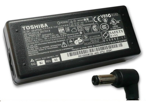 Cargador Toshiba 19v 3.42a 65w Satellite L650 L655 L750 L755
