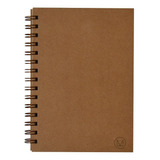 Cuaderno Tapa Flexible A5 (15x21) Anillado 80 H Marrón Kraft