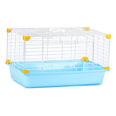 Jaula Transportadora Para Conejo Erizo Cuyo | Comedero | 45x30x25cm | Color Azul | Envío gratis