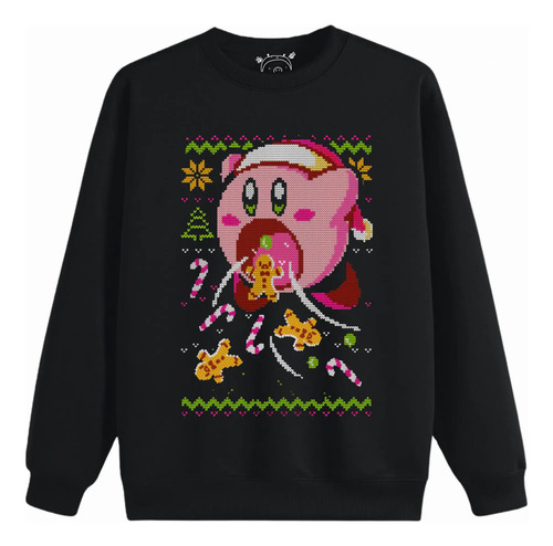 Sudadera Kirby Navideño Tipo Ugly Sweater 1