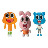 Juego3 Piezas El Increíble Mundo De Gumball Muñeco Peluche