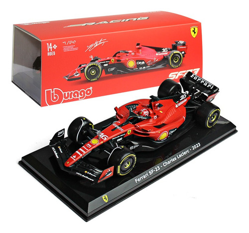 Bburago 1:24 2023 F1 Ferrari Sf23 #16 De Charles Leclerc