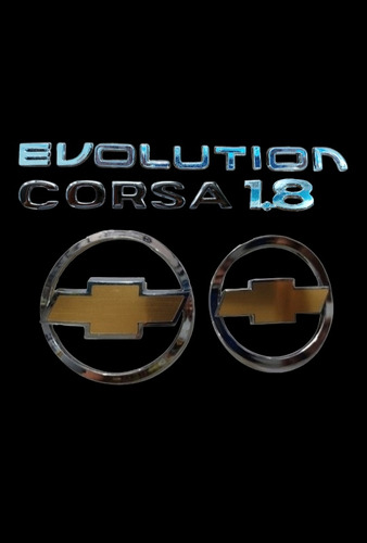 Kit Juego Emblemas Chevrolet Corsa 2011 2012 Evolution 1.8  Foto 3