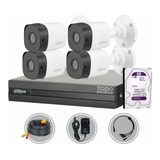 Kit Seguridad Dahua Cctv Dvr 8ch + 4 Camaras 2mp 1080p + 1tb