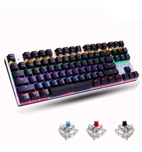 Teclado Mecánico Para Juegos Con Retroiluminación Led 87 T