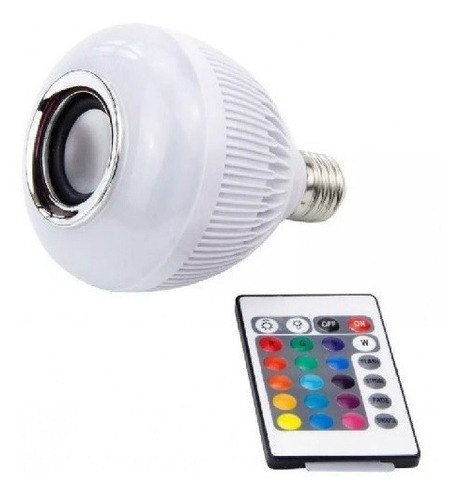 Lampada Musical Caixa De Som Bluetooth Led Rgb Com Controle