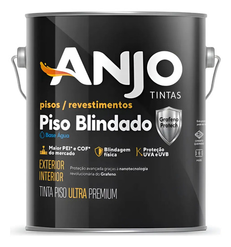 Tinta Piso Blindado Com Grafeno Base D'água 3,6 Lts Anjo
