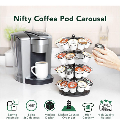 Nifty K - Soporte Para Tazas K -cups, Carrusel De Cápsulas D