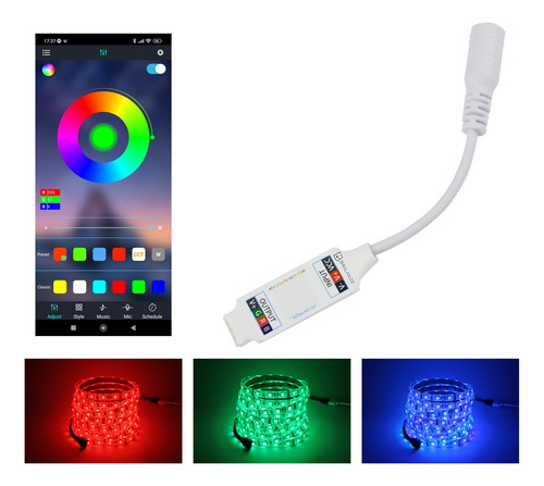 Controladora Fita Led Rgb Bluetooth App Celular Android Ios