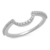 Anillo De Oro Con Diamantes Blancos (0.15 Ctw, I-j, I1-i3)