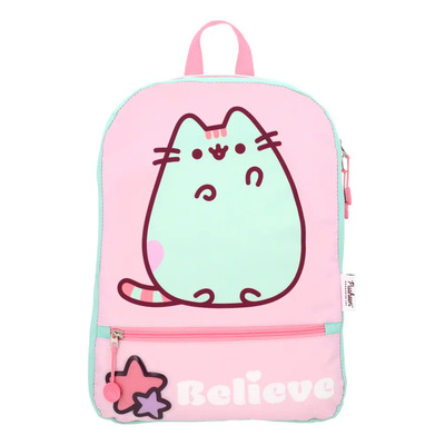 Mochila Escolar Gato Pusheen The Cat Believe Rosa Menta Backpack Diseño De La Tela Lisa | Envío gratis
