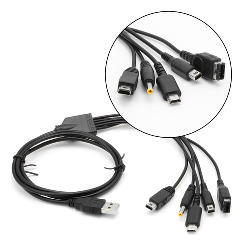Cable Carga Usb Para Nintendo 3ds,2ds,dsi,gba,wii-u Y Psp   