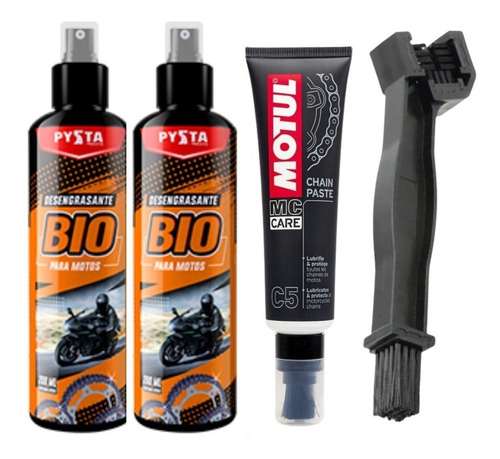 Motul C5  Lubricante Cadenas + Cepillo + 2 Desengrasante