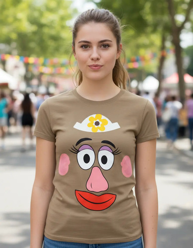 Playera Full Print Dama Sublimada Señora Cara Papa 433