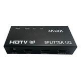 Adaptador Multiplicador Splitter Hdmi 1x2 4k Uhd 3d