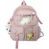 Mochila Escolar De Viaje De Nailon Impermeable Kawaii Girl