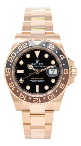 Rolex Gmt-master Ii  Reloj De Oro Rosa De 18 Quilates Esfer.