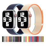 Pulso Correa Manilla Nylon Para Apple Watch 38, 40, 42,44 Mm