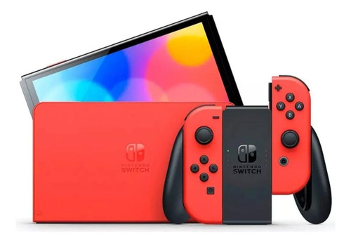 Nintendo Switch Oled 64gb Mario Red Ediçao Limitada Vermelho - Desbloqueado - Acompanham 10 Jogos - Zeldas - Marios - Futebol 2024