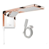 Ducha Lorenzetti Acqua Duo Ultra Branco Rose Gold 220v 7800w