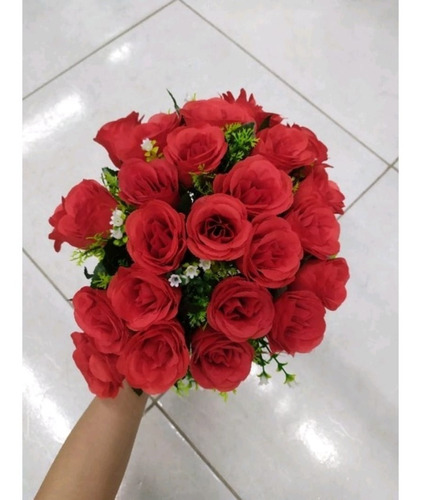  Buquê Rosas Artificiais 24rosas Arranjo Decoração