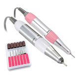 Caneta Lixadeira Elétrica Nail Drill Porquinho + Broca Refil