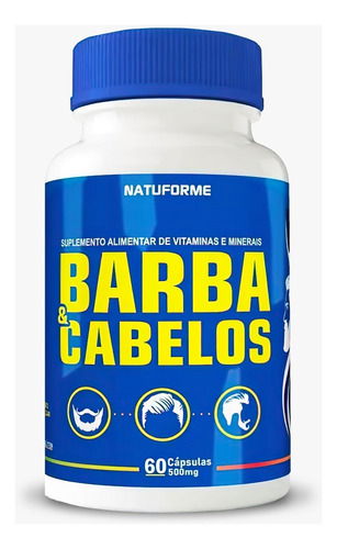 Suplemento Alimentar Capilar Barba & Cabelos Natuforme 500mg
