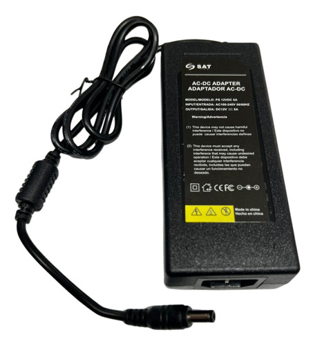 Adaptador 12v 5a Fuente De Poder Cargador