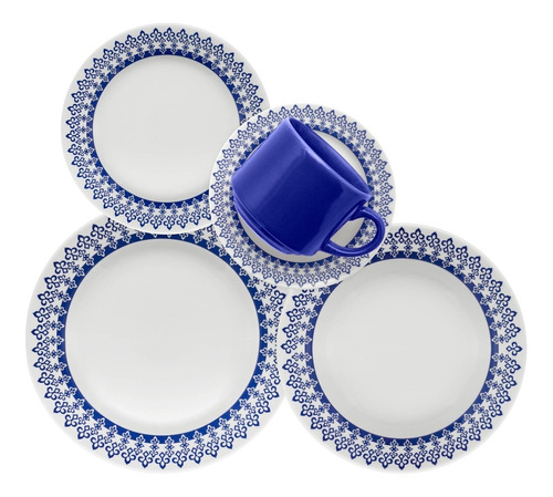 Juego Vajilla Set X20 Grecia Ceramica Oxford Platos Tazas