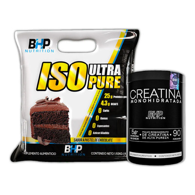 Bhp Bag Isopure Ultra 4.2 Lb Chocolate + Creatina 450 Gr Sabor Pastel de chocolate | MercadoLibre