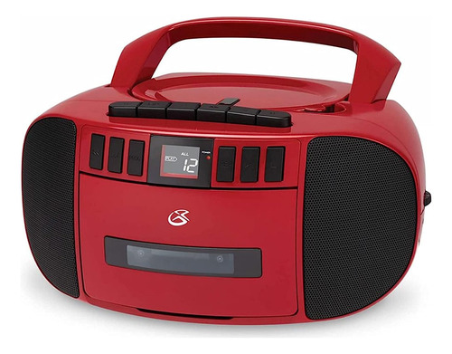 Radio Grabador Gpx Bca209r , Am/fm, Cd Y Cassette, Rojo