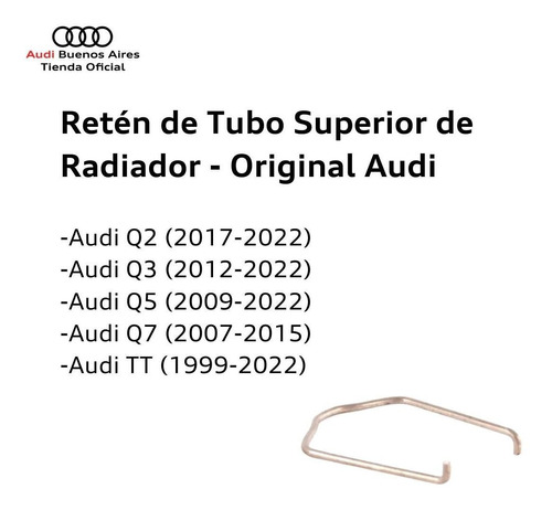 Retn De Tubo Superior De Radiador Audi 1j0-121-142 Foto 3