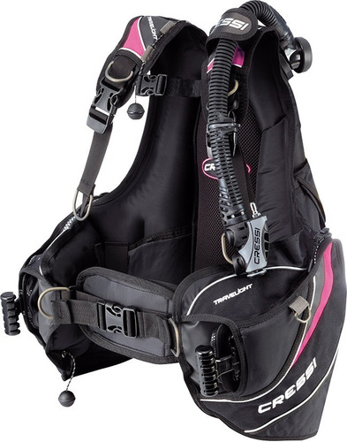 Chaleco Cressi  Bcd Travelight Negro/rosa Para Buceo