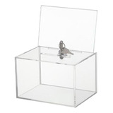 Acrylic Donation Box With Key, Mailbox