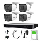 Epcom Kit De Camaras De Seguridad Exterior Metalicas Con Micrófono Integrado + Disco Duro 500gb Modelo B50kit-plus-sc+500 Video Vigilancia Turbohd 1080p Cctv 4 Cámaras Bala