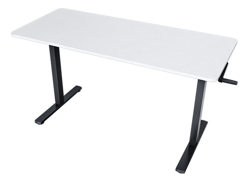 Escritorio Sit-stand Desk Ergonómico Altura Regulable Manual Color Blanco