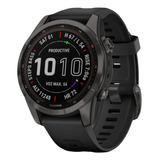 Garmin Fenix 7s Solar Correa Silicona Negro 42mm Reloj