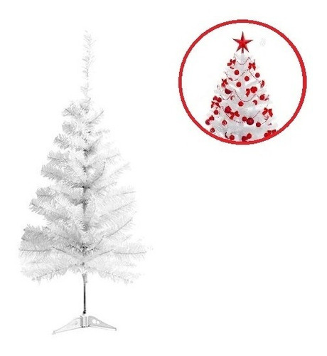 Árvore De Natal Branca E Verde - 60 Cm